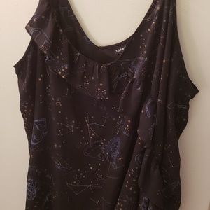 Plus size Torrid 4 zodiac chiffon tank top